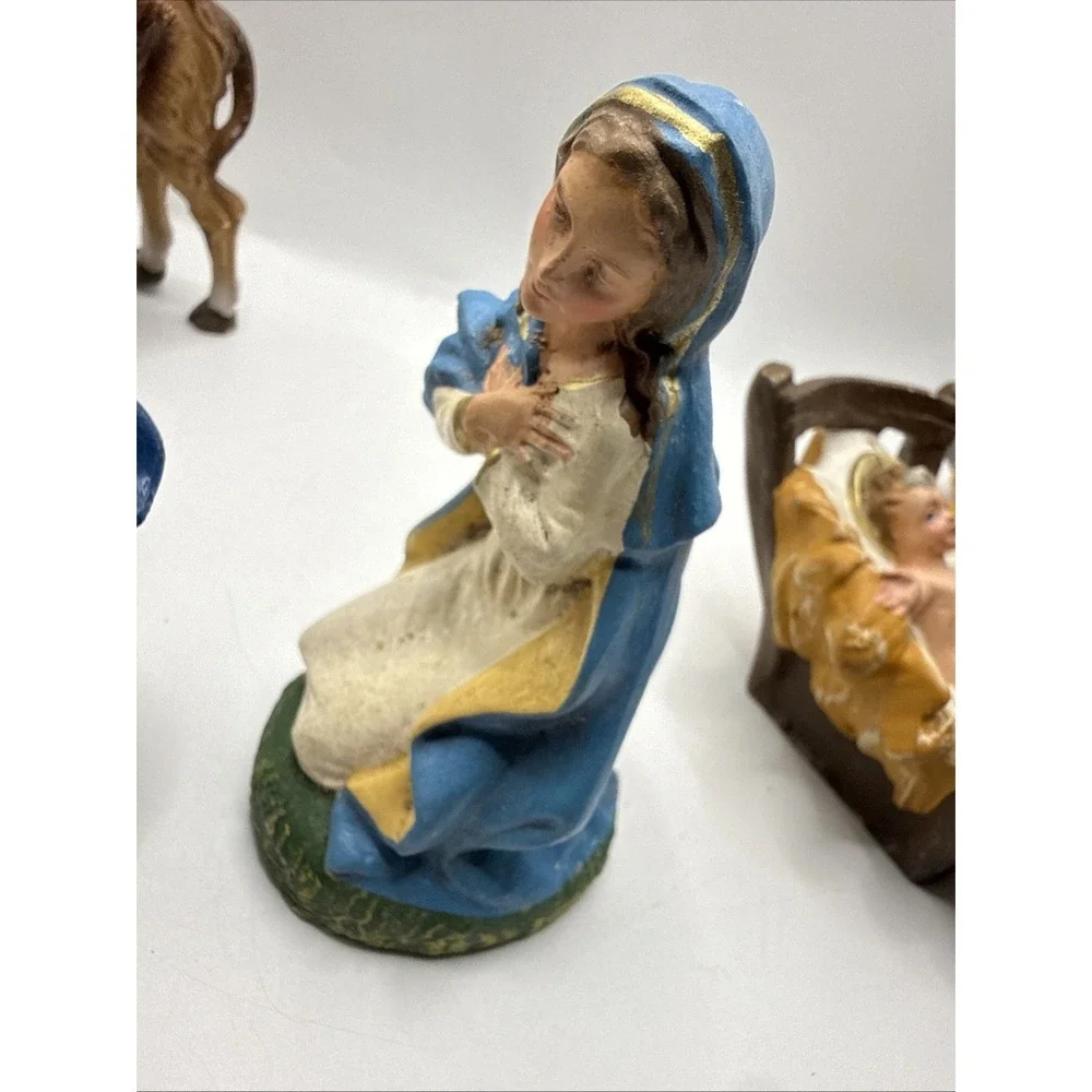 Nativity Christmas SET Of 1O Figures ITALY 2.5